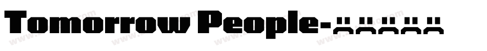 Tomorrow People字体转换